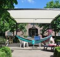 overkapping tuin met doek