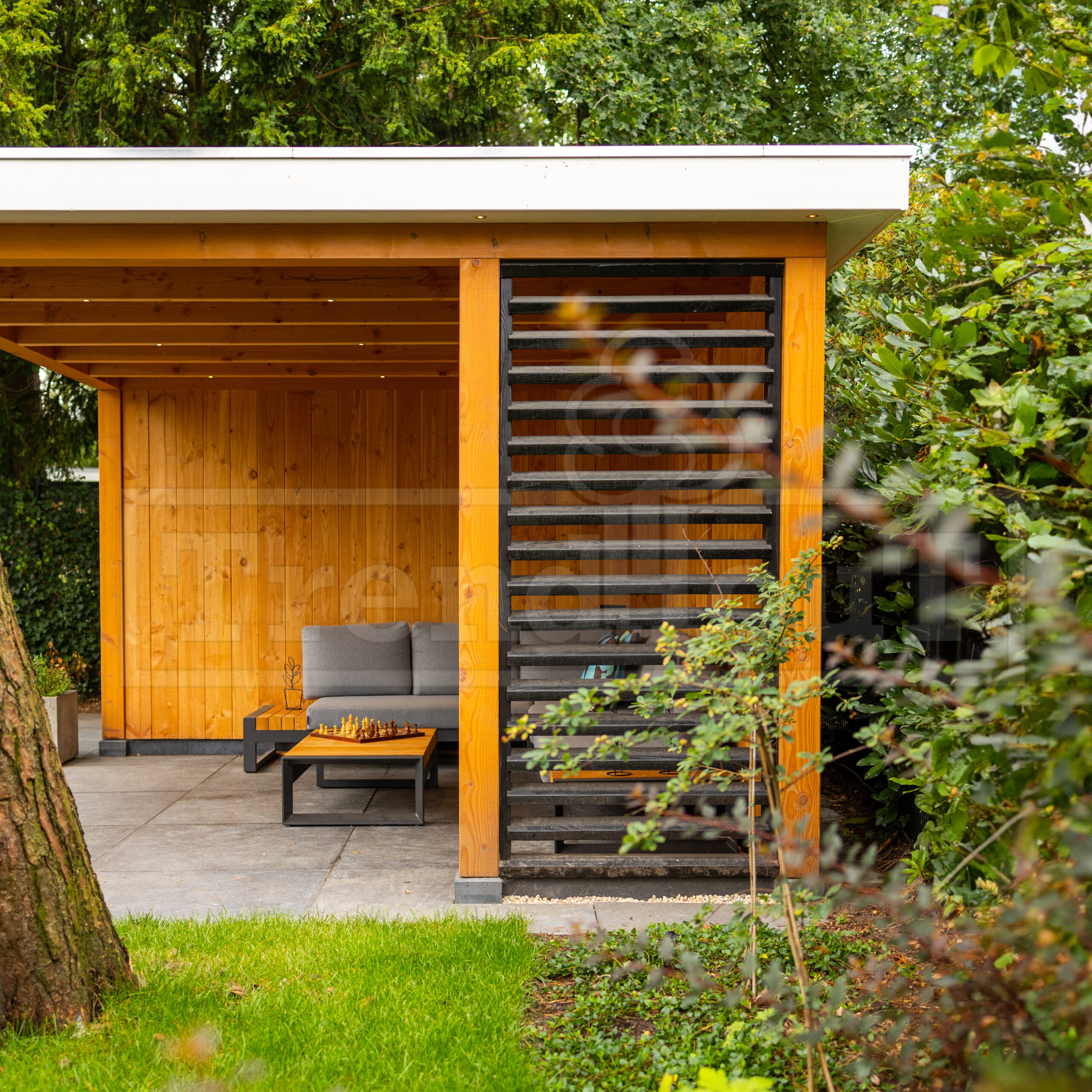 luxe houten overkapping