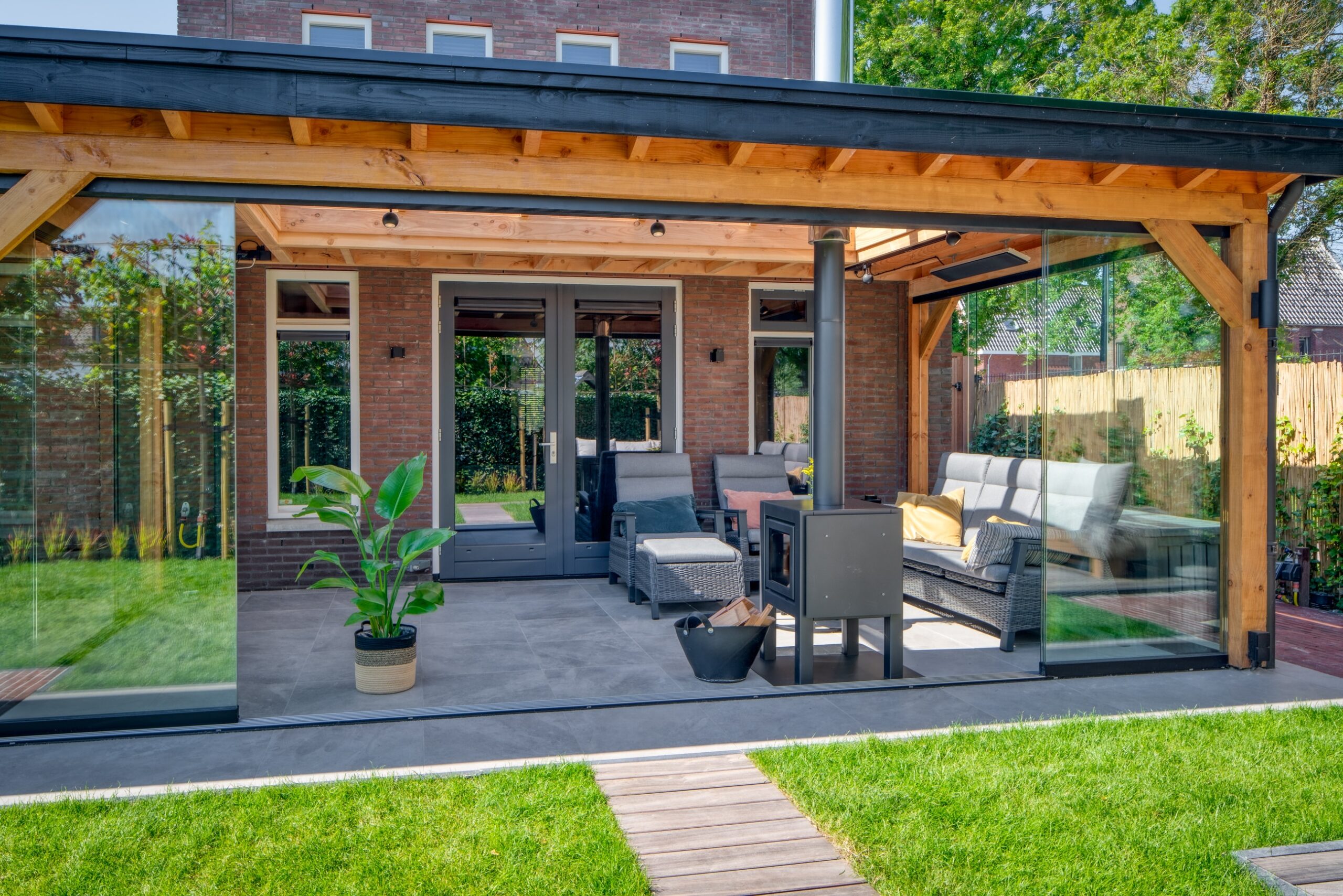 landelijke overkapping aan huis