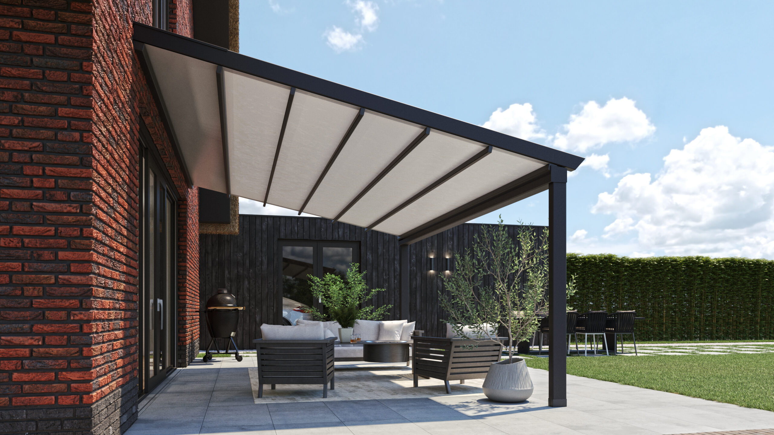 overkapping met zeildoek