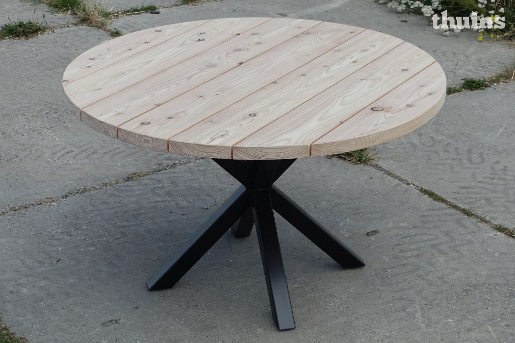 ronde tuintafel hout