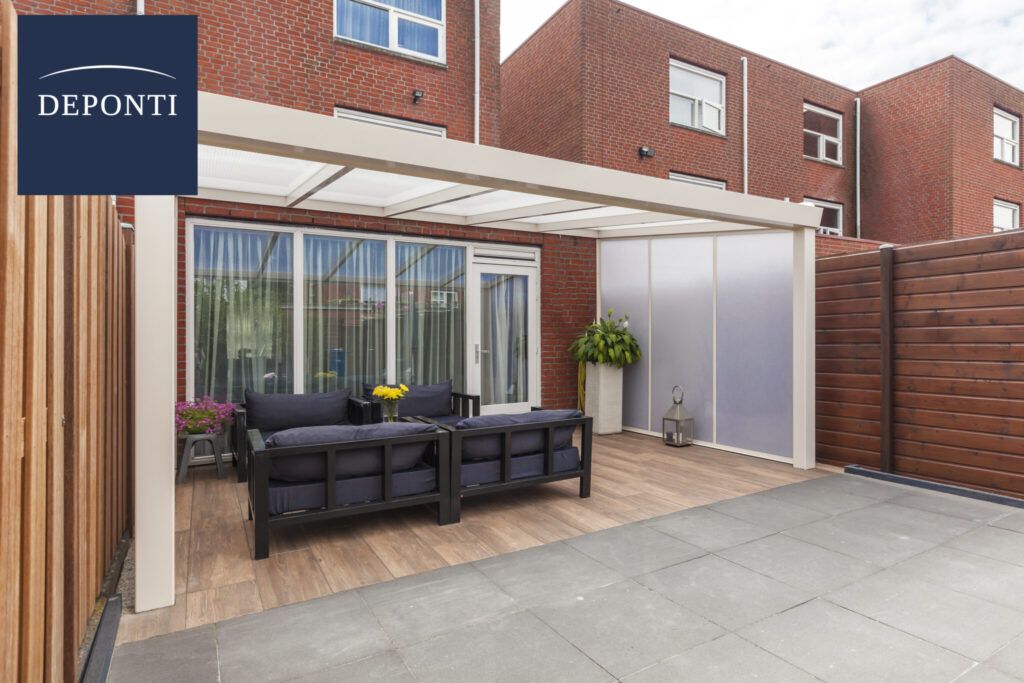 tuin overkapping aan huis