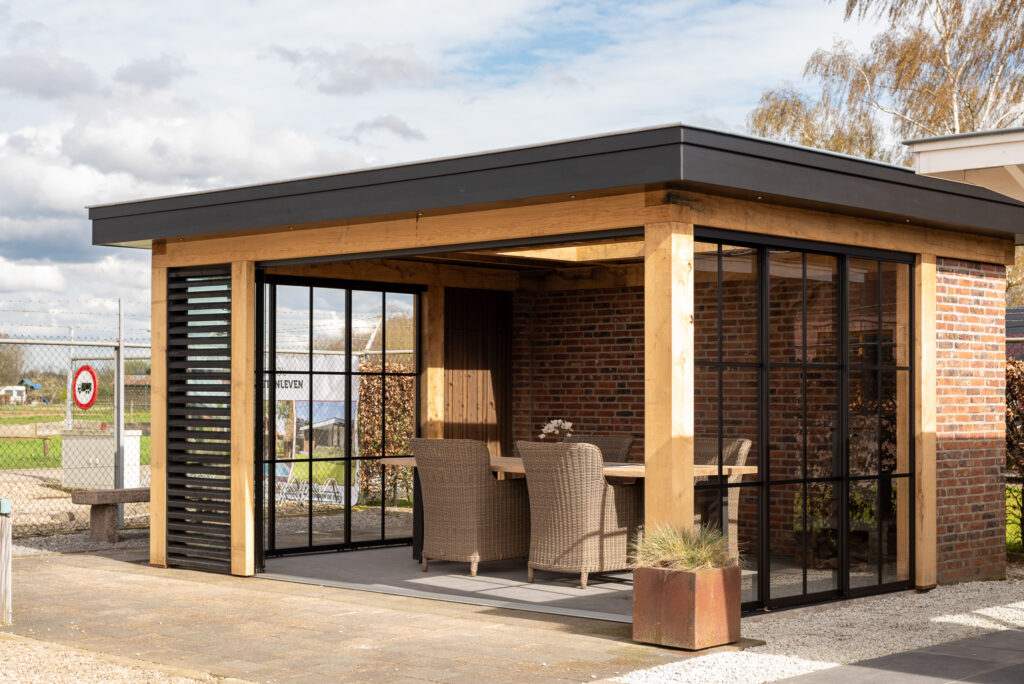 overkapping tuin open en dicht